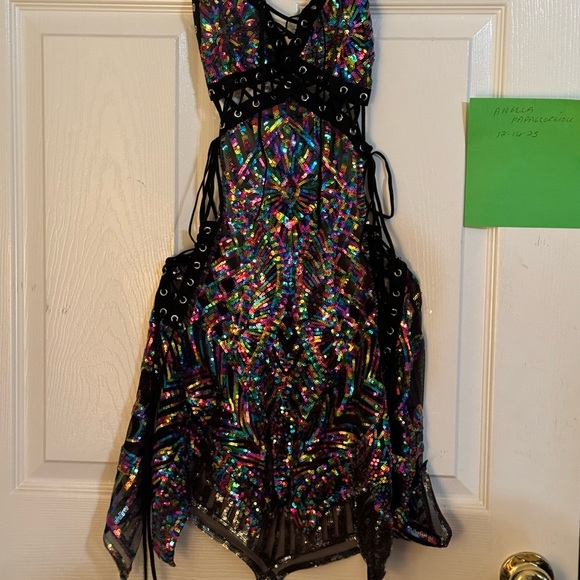 Disco Lemonade Pride Lace Up Dress - Picture 3 of 6